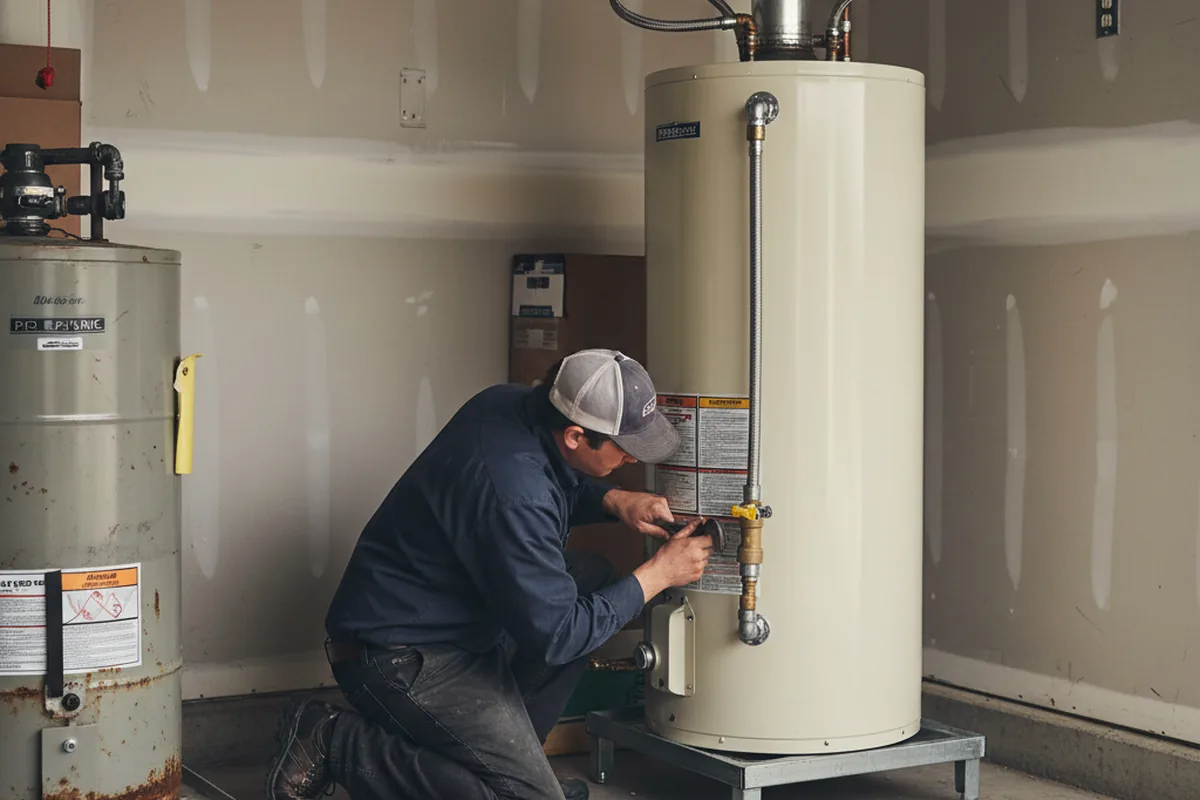 Water heater and shutoff valve replacement in Shadyside